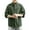 AA01-Army Green, variant on Inglocry Men Linen Shirt Button Down Long Sleeve Cotton Beach Band Collar Casual Summer Shirts Army Green 3XL