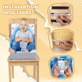 thumbnail image 3 of Asiento elevador Monniebaby portátil ajustable para niños pequeños, azul, 3 of 6