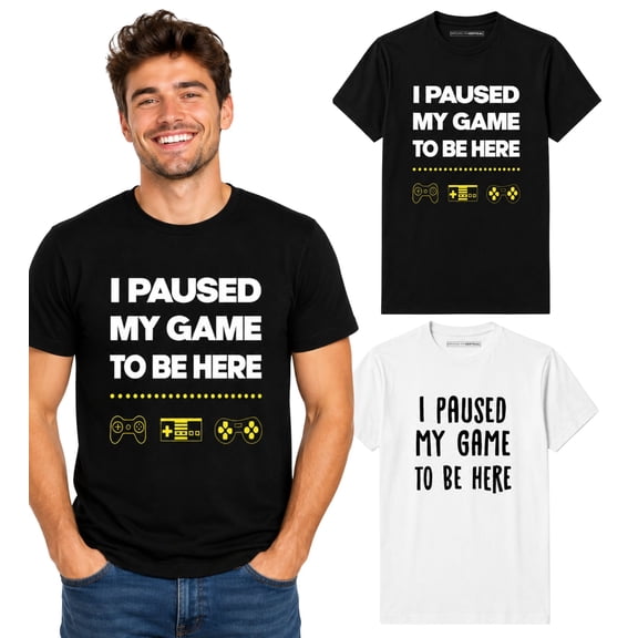 BROOKLYN VERTICAL 2-Pack Video Gamer Gaming Short Sleeve Crew Neck T-Shirt with Chest Print | Soft Cotton Graphic Tees Sizes S-XL