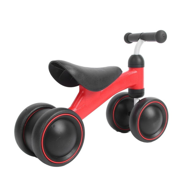 Bebé Equilibrio Andador Juguete, Aprendizaje Preescolar Sin Pedal Infantil 4 Ruedas Bicicleta Rojo Flexible Desarrollo Equilibrado Para Exteriores