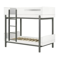 South Shore Furniture Bebble Bed, Soft Gray and White
