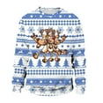 thumbnail image 4 of toraway Chandails à Capuchon pour Hommes Fermeture Éclair devant Tendance Décontractée Automne et Hiver Chandail Imprimé de Noël Col Rond Chandail à Capuchon TTG, 4 of 4