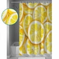 thumbnail image 3 of Small Stall Shower Curtain 36x72 Inch Narrow Half Size Summer Lemon Bath Curtains Bathroom Decor Modern Oil Painting Yellow Fruits Waterproof Fabric Shower Curtain Set with Hooks 36 Inch, 3 of 6