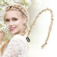 thumbnail image 4 of Unique Bargains 1 Pc Braided Hair Chain Palm Braid Hair Accessories for Women Gold Tone, 4 of 5