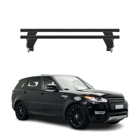 OMAC Top Roof Racks Cross Bars fits Land Rover Range Rover Sport 2014-2022 2 Pcs Black Anti-Theft for Travel Kayak Canoe Surf Ski Snowboard Camping