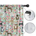 thumbnail image 3 of Blackout Kids Curtains,Cute Pitbull Terriers Dog and Flower Childrens Insulated Curtains Set Of 2,Bedroom Essentials,Toddler Room Decor 42"x54"(106x137cm), 3 of 3