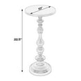 thumbnail image 3 of Pemberly Row Transitional 10"W Rnd Metal Pedestal End Table in Nickel, 3 of 4