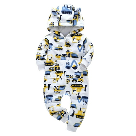 

Romper Baby Long Hoodie Cartoon Clothes Fleece Boys Girls Jumpsuit Sleeve Girls Romper Jumpsuit Jumper for Girls