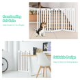 thumbnail image 5 of Demi Bonn 36" Indoor Freestanding Pet Gate, 3-Panel Indoor Foldable Dog Fence for Stairs, Hallways, or Doorways, Retractable Dog Gates, White, 5 of 7