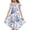 Sky Blue, variant on Gaexia Girls Dresses ,Summer Girls' Large Sized Round Neck Flowing Floor Length Light Colored Flower Printed Casual Loose Fitting Long Dress (Sky Blue,14-15 Years)