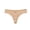 Beige, variant on Womens Seamless Thong Panties Ice Silk Metal Ring Detail Scalloped Edge Plus Size Underwear
