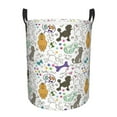 thumbnail image 2 of Goofa Colorful Poodle Dog Printed Circular Hamper,Laundry Basket with Handles,Storage Baskets Foldable,Large Capacity Laundry Hamper-, 2 of 8