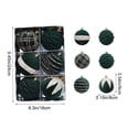 thumbnail image 2 of Qjidjing 6Pcs Christmas Tree Ball Ornaments, 3.15 inch Hanging Flocked Balls, for Christmas Tree, Mantel, Indoor Holiday Decor, 2 of 6