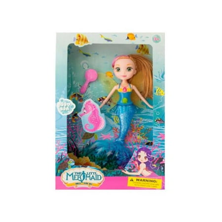 Kole Imports GH392-12 Mermaid Doll with Hairbrush - Pack of 12