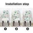 thumbnail image 4 of Elastic Dining Chair Cover Set of 4 Chair Covers for Dining Chairs Green Beach Coastal Pattern Background Slipcover Chairs Covers for Kitchen Living Room Restaurant, 4 of 5