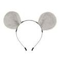 thumbnail image 1 of Mouse Serre-Tête Oreilles Déguisement Peluche Coiffe pour Mascarade Jeu de Rôle Vacances Gris, 1 of 10