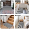 thumbnail image 6 of Boho Black Stripe Door Mat&nbsp;Indoor Outdoor Entrance,Non Slip Small Rug for Kitchen Bathroom Entryway Rug,Abstract Geometric White Minimalist Washable Doormat Floor Mat for Office 16x24 Inch, 6 of 8