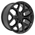 thumbnail image 3 of OE Wheels CV98B 20 Inch Rim Fits Silverado 1500 Snowflake Style 6x139.7 20x9 Satin Black - Hollander 5668 (1), 3 of 5