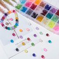thumbnail image 2 of 24 Color 10mm Transparent Frosted Glass Beads 360pcs Tiny Crystal Glass Round Loose Spacer Beads for Jewelry Making 1 Box, 2 of 8
