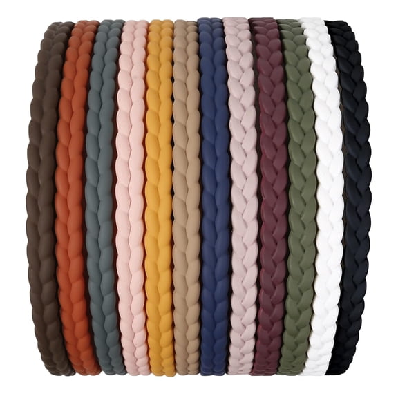TUWAFE 7Mm Thin Headbands for Women, Secure & Non-Slip Headband with Teeth 12 Pcs Plastic Headband with Teeth Head Bands Combing Hairbands Hair Accessories for Girls, Teens and Women