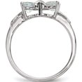 thumbnail image 2 of 14K White Gold Polished Aquamarine Bow Ring (Size 7) Made In Thailand xbs554, 2 of 5