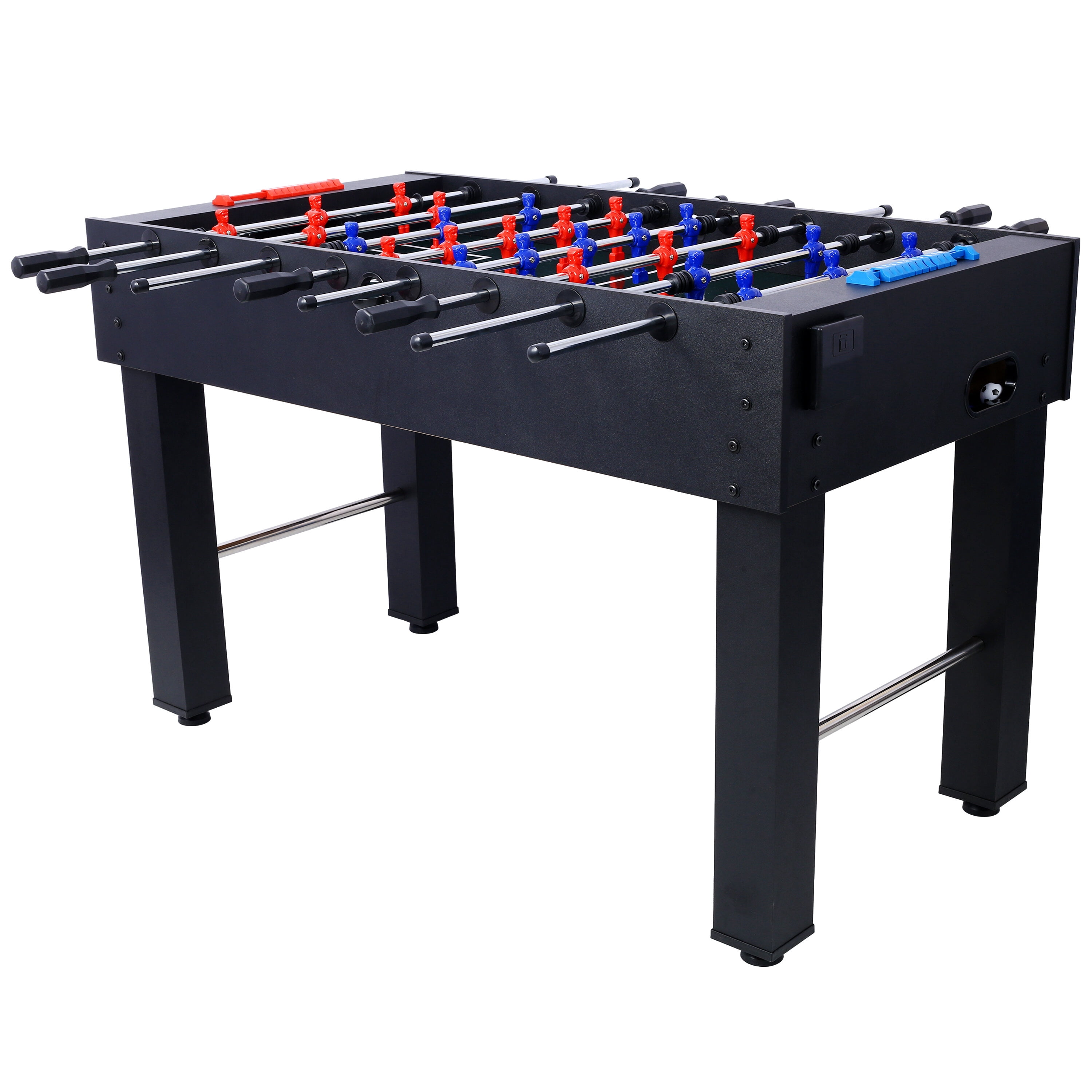 , 54-Inch Hurricane Foosball Table for Family Game Rooms with Light Cherry Finish, Analog Scoring and Free Accessories black, Black ,Mdf+Steel ,