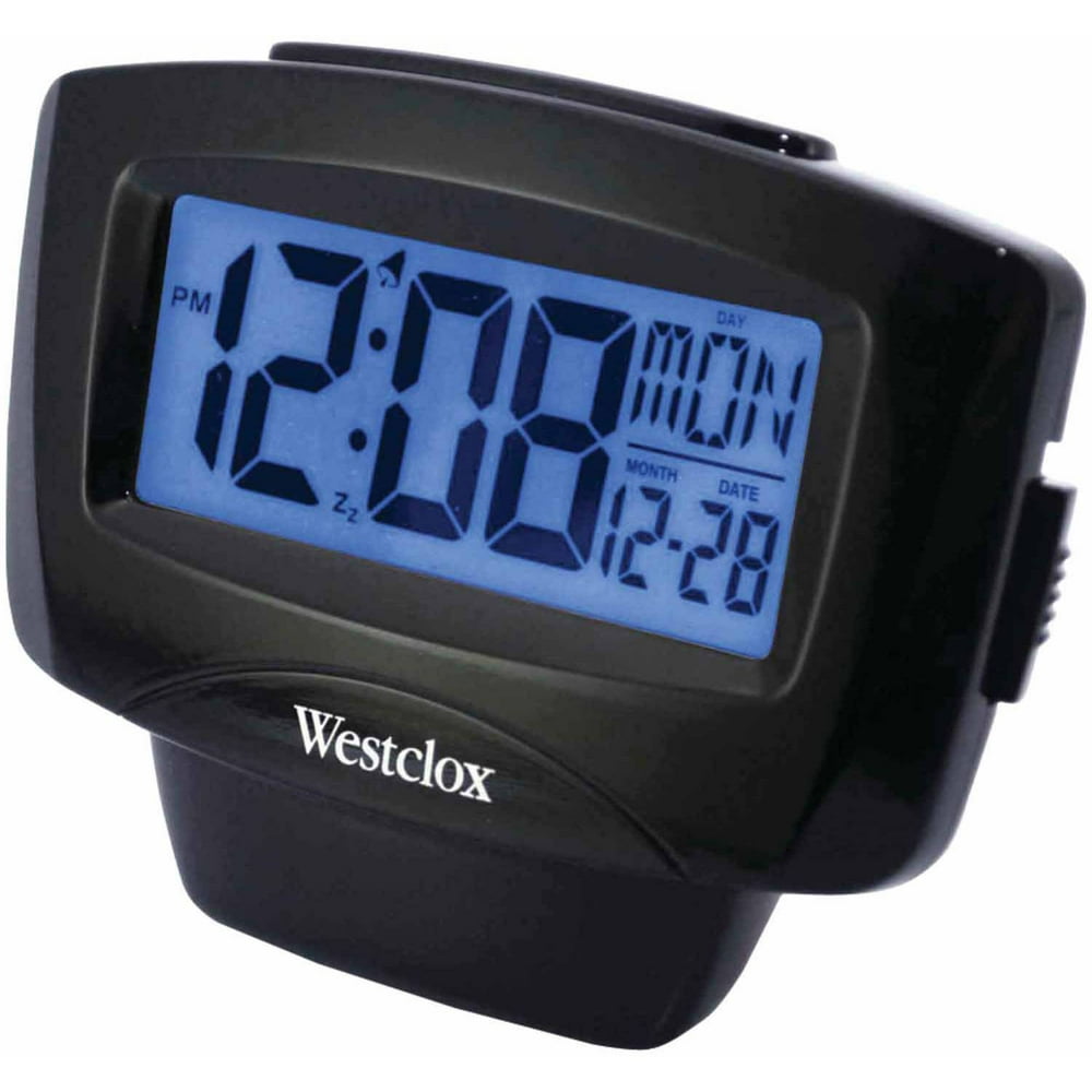 Westclox 72020 Large EasyToRead LCD Alarm Clock with Day/Date