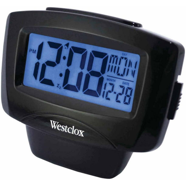 Westclox 72020 Large Easy To Read Lcd Alarm Clock With Day Date Com Lcd Alarm Clock, Westclox Lcd Digital Alarm Clock With Automatic Backlight