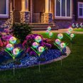 thumbnail image 4 of Luces solares para jardín, decoración al aire libre, paquete de 2 luces solares para jardín de diente de león, decoración de jardín impermeable, luces solares de flores para patio, decoración de, 4 of 5