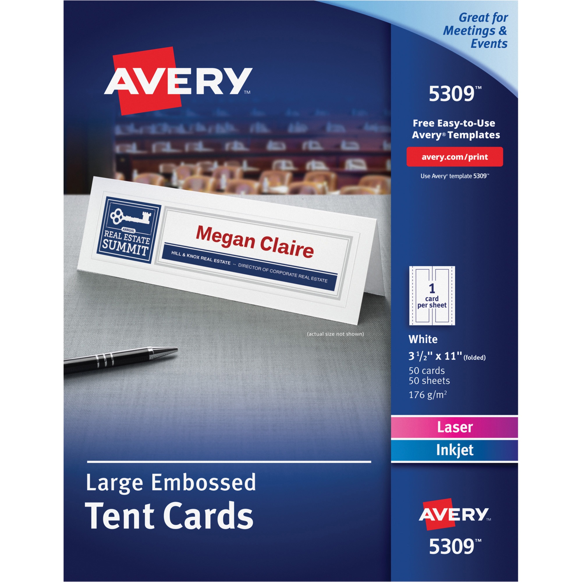 Us Auto Mart >> Avery Large Embossed Tent Card, White, 3 1/2 x 11, 1 Card ... Us Auto Mart >> Avery Large Embossed Tent Card, White, 3 1/2 x 11, 1 Card ...