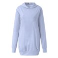 thumbnail image 3 of Spring Savings Clearance Lindreshi Sweatshirts for Women Loose Fit with Hood Women's Fashion Solid Color Hooded Pullover Pocket Thin Guards Dress Hooded Dress, 3 of 4