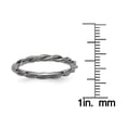 thumbnail image 2 of Sterling Silver Black-Plated Twist Ring, 2 of 5