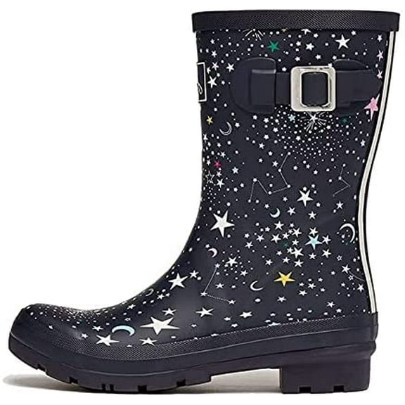 Joules Womens Rain Boot 5 Navy Stars