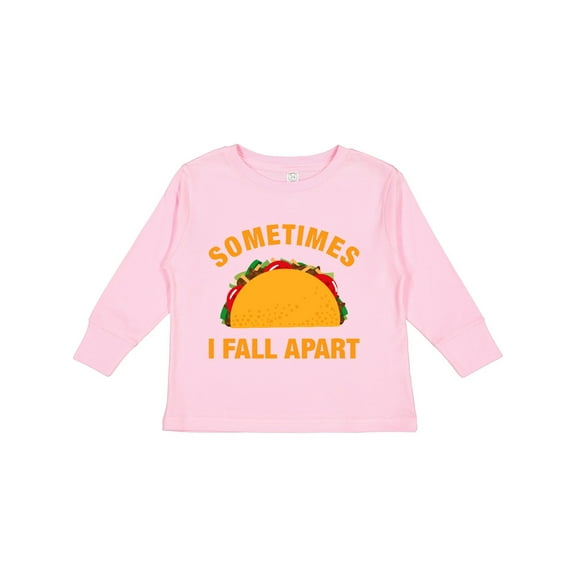 Inktastic Tacos Fall Apart Boys or Girls Long Sleeve Toddler T-Shirt