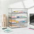 thumbnail image 2 of Stackable Plastic Storage Drawers 2/3/4 Pack - Multi-Compartment Desk Organizer Bins for Office, Pens, Notebooks & Stationery, 2 of 13