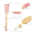 thumbnail image 3 of Unique Bargains 1 Pc Double Side Long Handle Bath Brush Body Scrubber for Bath 17.72" Length Pink, 3 of 6