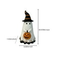 thumbnail image 3 of AJKSFHIU Ghost Sculptures, Halloween Spooky Ghost Ornament, Ceramic White Ghost Figurines, Spooky Resin Halloween Ghost Ornaments, Halloween Ghost Sculpture Decor for Bedroom, Living Room, 3 of 8