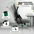 thumbnail image 6 of COOLHUT Ergonomic Office Chair, Comfort Home Desk Chair, Adjustable Dual Lumbar Support Mesh Chair with Flip-up Arms and Adjustable Height - Perfect for Home, Meeting Rooms, Dark Gray, 6 of 11