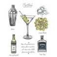 thumbnail image 3 of McCavitt, Naomi 15x18 Black Modern Framed Museum Art Print Titled - Classic Cocktail - Martini, 3 of 5