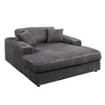 thumbnail image 5 of ACME Hilde Contemporary Velvet Upholstered Chaise with 2 Pillows in Gray, 5 of 6
