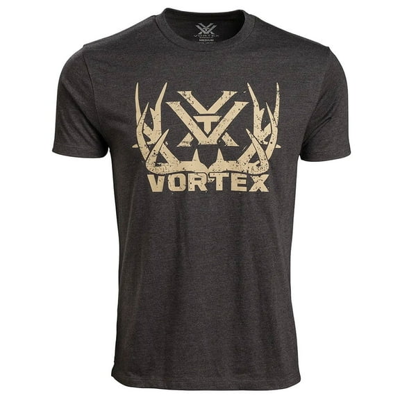 VORTEX Adult Male Full Tine Short Sleeve T-Shirt, Charcoal Heather, Size: L (121-45-CHHL)