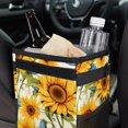 thumbnail image 6 of Sunflower seamless printing Foldable Car Trash Can with Lid, Leak-Proof Hanging Storage Bag - Car Trash Bin, Mini Trash Can, 6 of 6