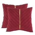 thumbnail image 1 of Funda de almohada decorativa Tosleo 50 x 50 cm, terciopelo dorado, paquete 2, 1 of 9