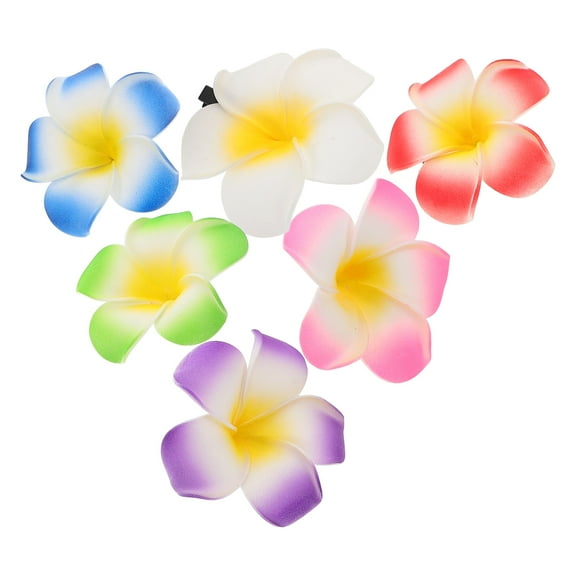 Luxshiny Elegant Hair Accessories 6PCS Frangipani Flower Clips Wearable for Multiple Times Women