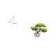 thumbnail image 5 of Juego de figuritas de escritorio, escultura abstracta de pensador, bonsái artificial, planta artificial en maceta, material PP, adorno decorativ, 5 of 8