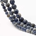 thumbnail image 3 of 10mm Bleu Blanc Sodalite Perles Rondes Perles de Pierre Naturelle pour la Fabrication de Bijoux, 3 of 5