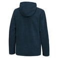 thumbnail image 2 of Little Donkey Andy Men's Hooded Polar Fleece Jackets for Hiking Travel Casual Warm Winter Deep Blue Heather XXL, 2 of 7