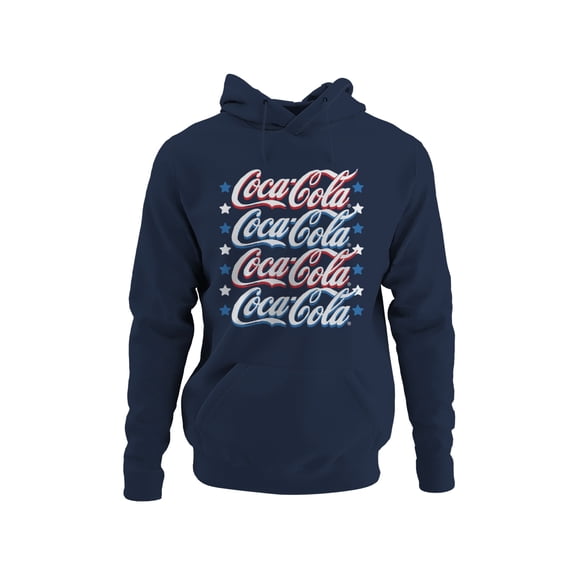 Officially Licensed Coca Cola Patriotic Stars Design Men's Hoodie