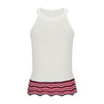 thumbnail image 5 of Women's Ribbed Knit Tank Top Slim Fit Crew Neck Tanks Striped Cami Sleeveless Casual Shirt Fitted Summer Sleeveless Blouses Essential Top, 5 of 7