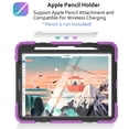 thumbnail image 5 of DuraSafe Cases iPad PRO 12.9 3 / 4 / 5 / 6 [ iPad Pro 12.9 6th 2022 5th 2021 4th 2020 3rd 2018 ] A2436 A2764 A2437 A2378 A2461 A2379 A1876 A2014 A1895 A2229 A2069 A2232 Kick Stand Rugged Case - Purple, 5 of 7